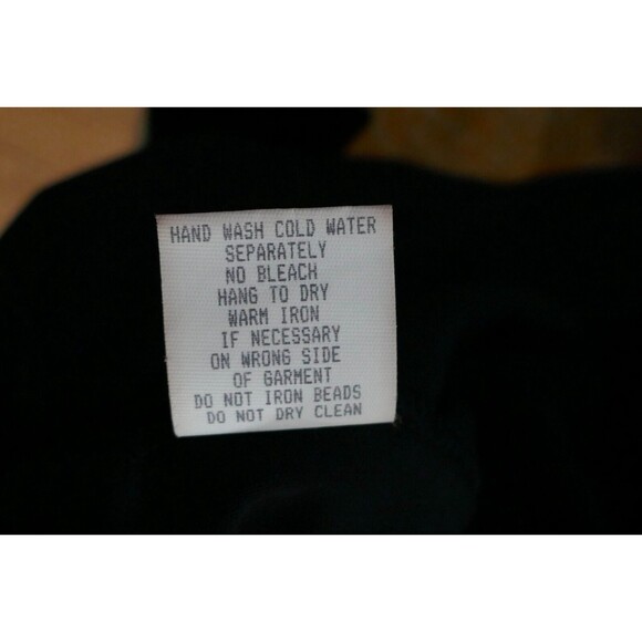 Rabbit Rabbit Rabbit Black Velvet Beaded Cardigan Top Size 12 - Picture 7 of 8